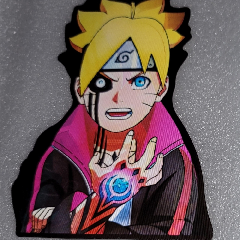 3/$15 Boruto Holographic Lenticular Anime Decal, Waterproof Peeker Sticker